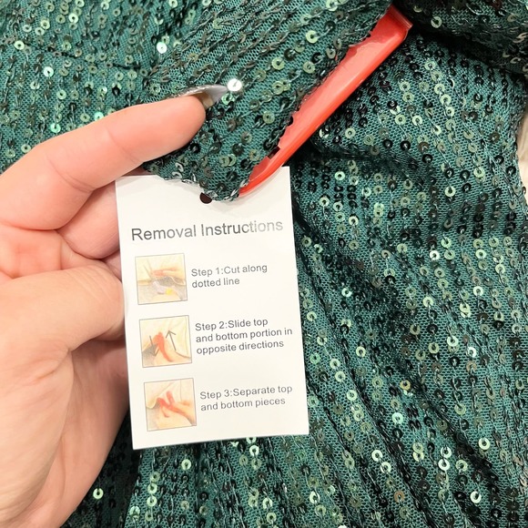 NWT IEENA FOR MAC DUGGAL 26395 Sequin Wrap Long Sleeve Evening Gown 12 - Picture 8 of 9